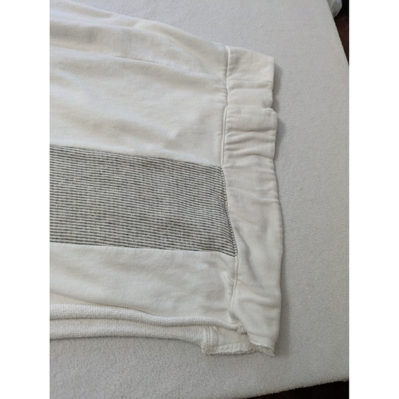 Free People Sweater Cotton White Poncho Hooded Never Say Never large sweatshirt - Picture 7 of 11